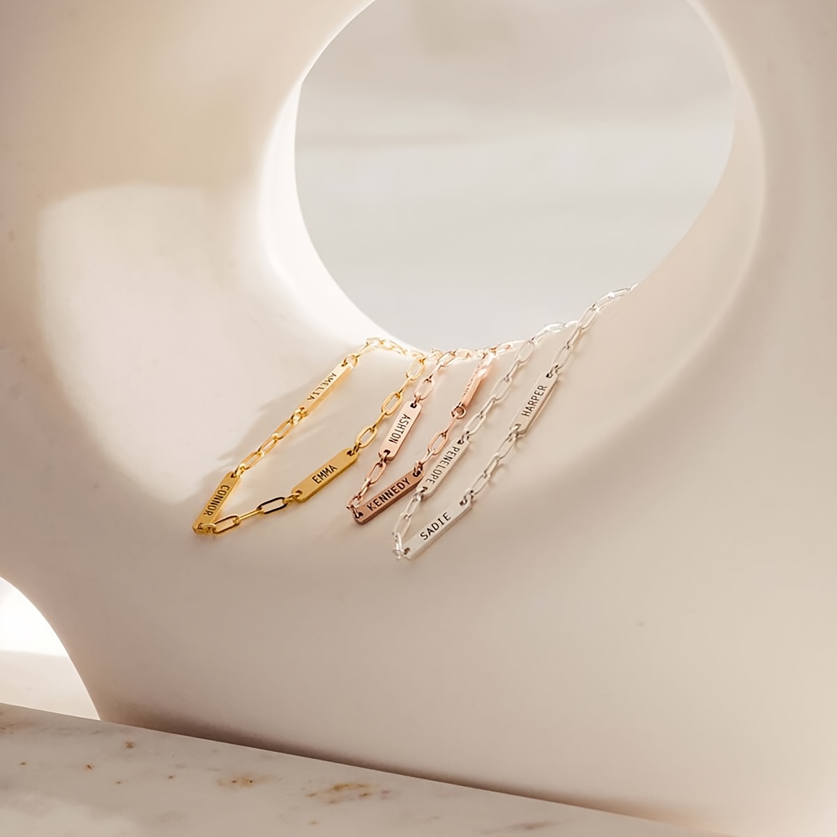 Personalized 18K Plated Stainless Steel Name Bracelet — Custom Gift